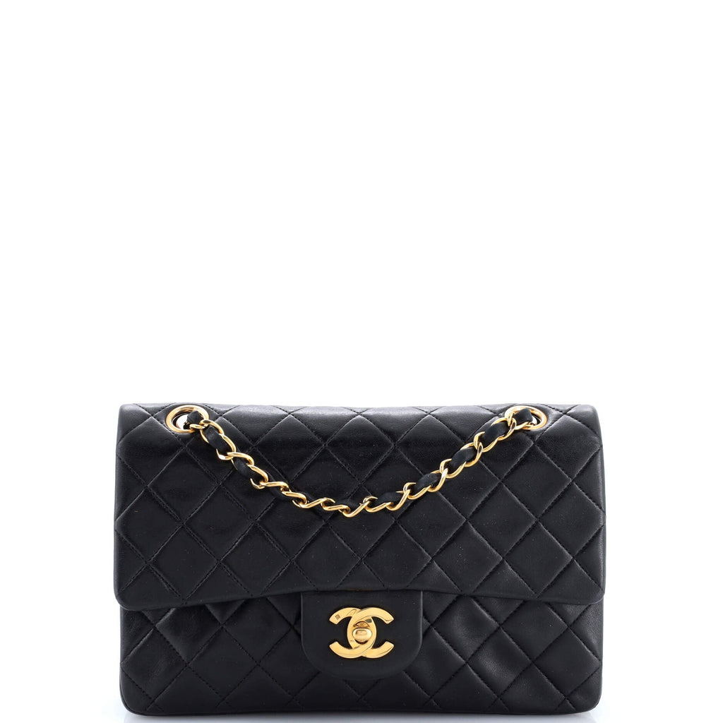Vintage Classic Double Flap Bag Quilted Lambskin Small