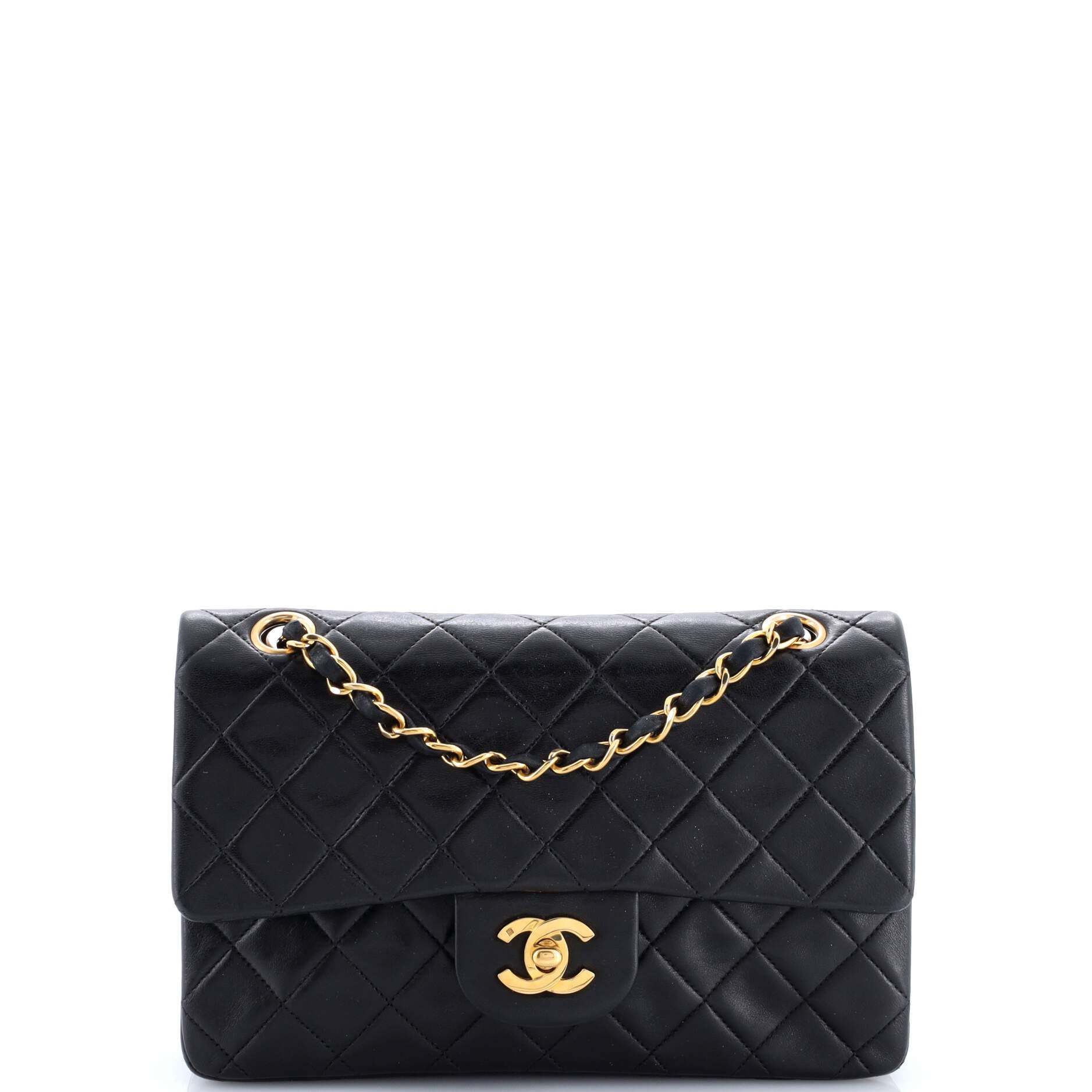 Vintage Classic Double Flap Bag Quilted Lambskin Small