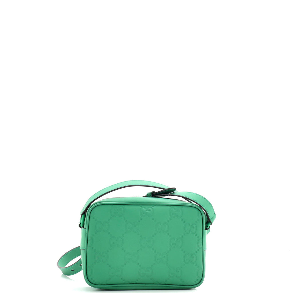 Front Zip Crossbody GG Rubber Effect Leather Mini