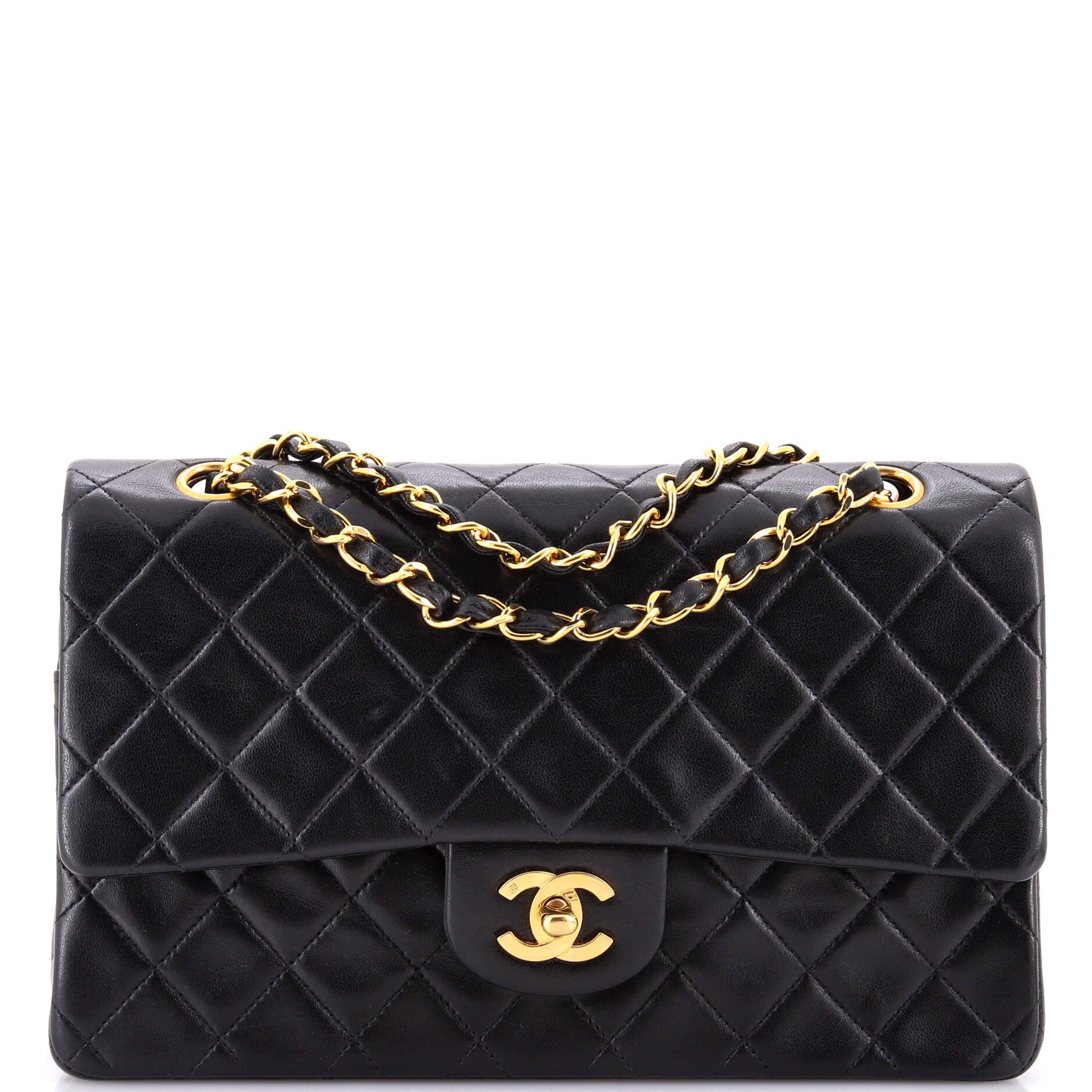 Vintage Classic Double Flap Bag Quilted Lambskin Medium