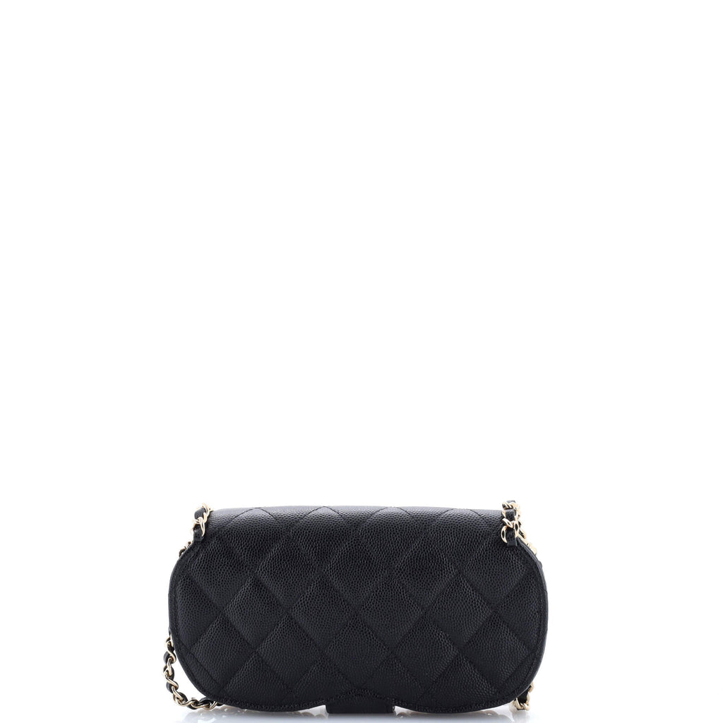 Chain Around Sunglasses Case with Chain Quilted Caviar