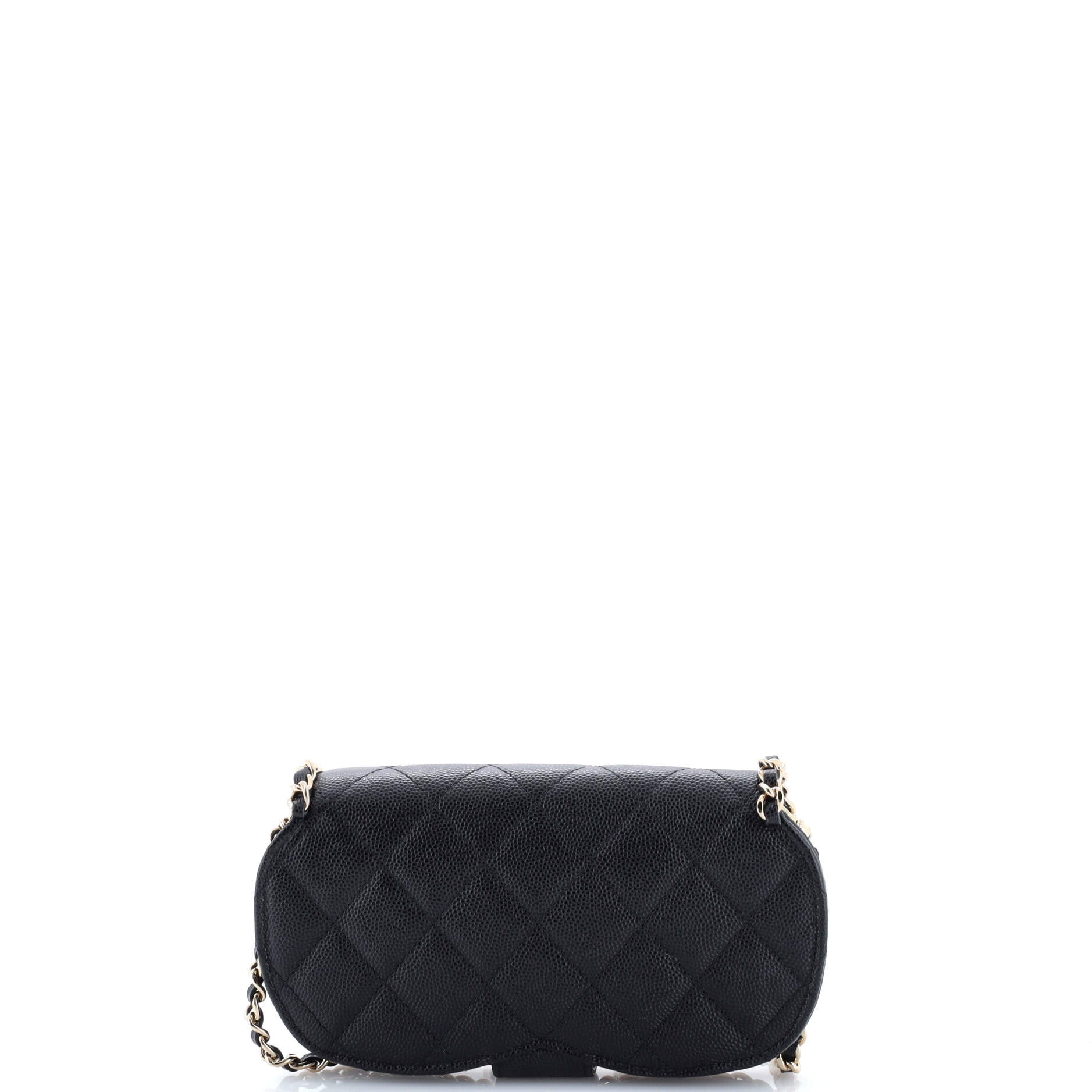 Chain Around Sunglasses Case with Chain Quilted Caviar