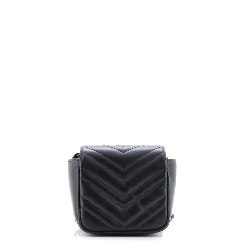 GG Marmont Flap Belt Bag Matelasse Leather Mini