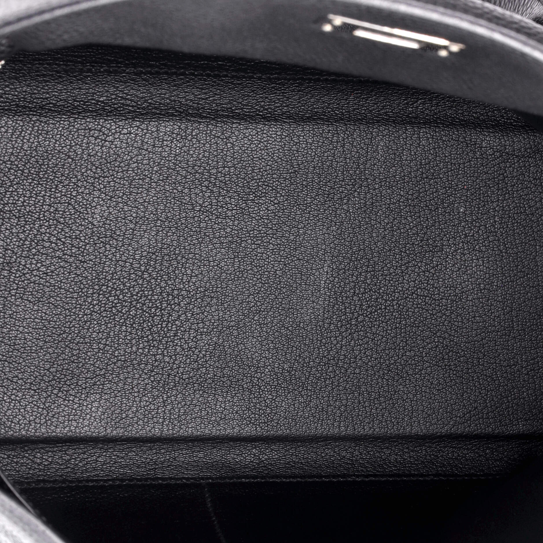 Kelly Handbag Noir Togo with Palladium Hardware 32