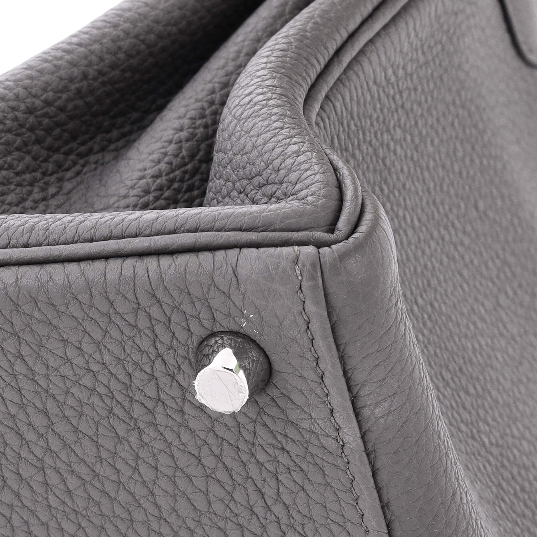 Kelly Handbag Grey Togo with Palladium Hardware 25