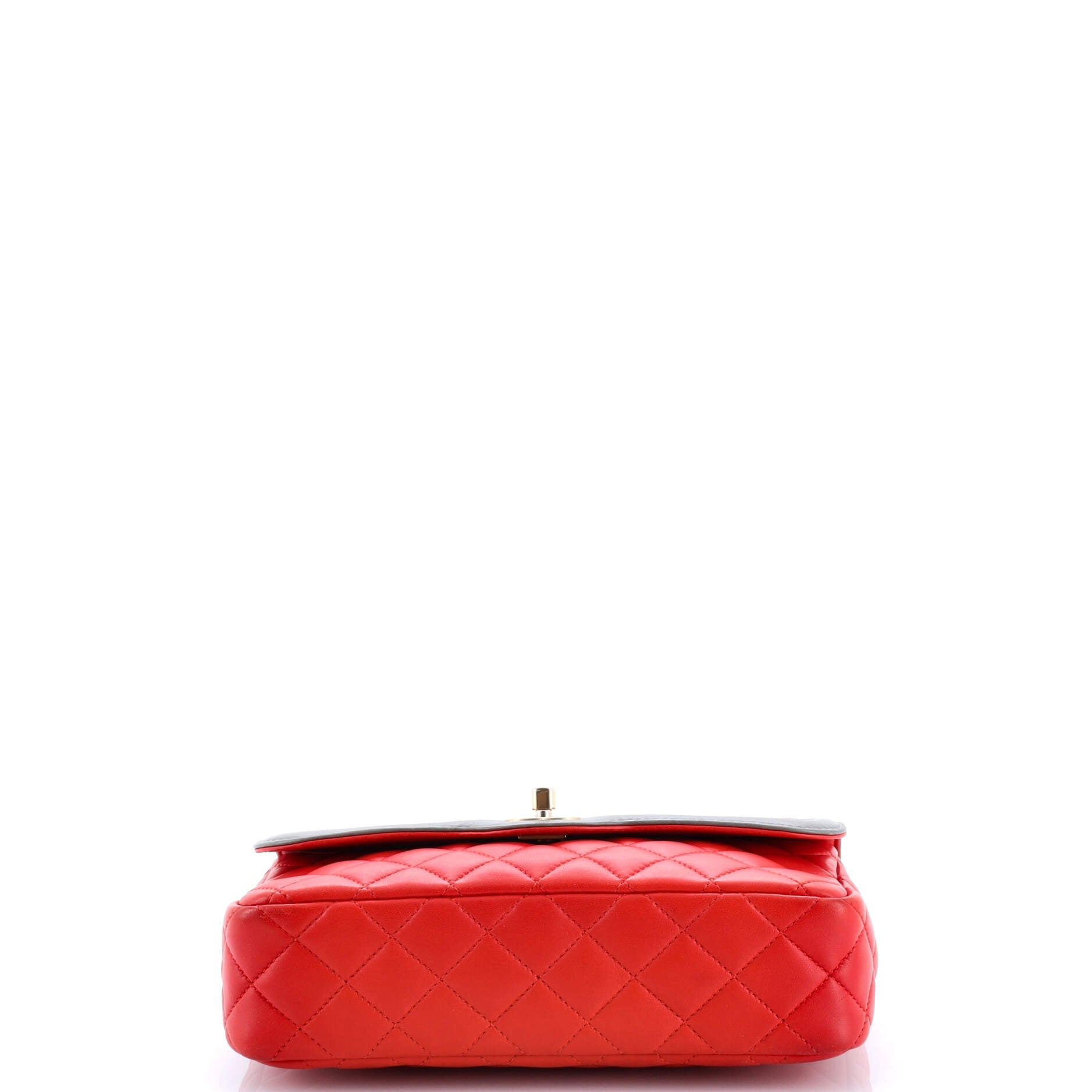 Two Tone Flap Bag Quilted Lambskin Small