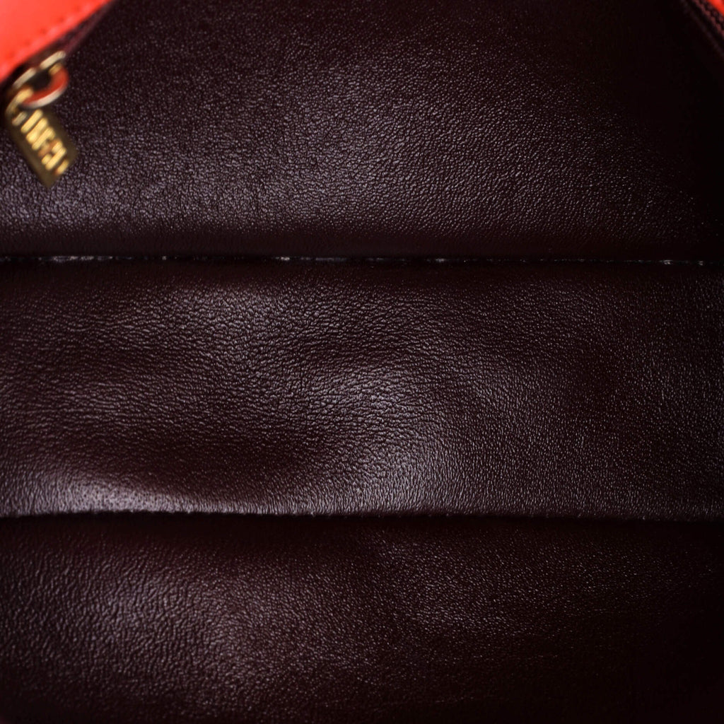 Two Tone Flap Bag Quilted Lambskin Small