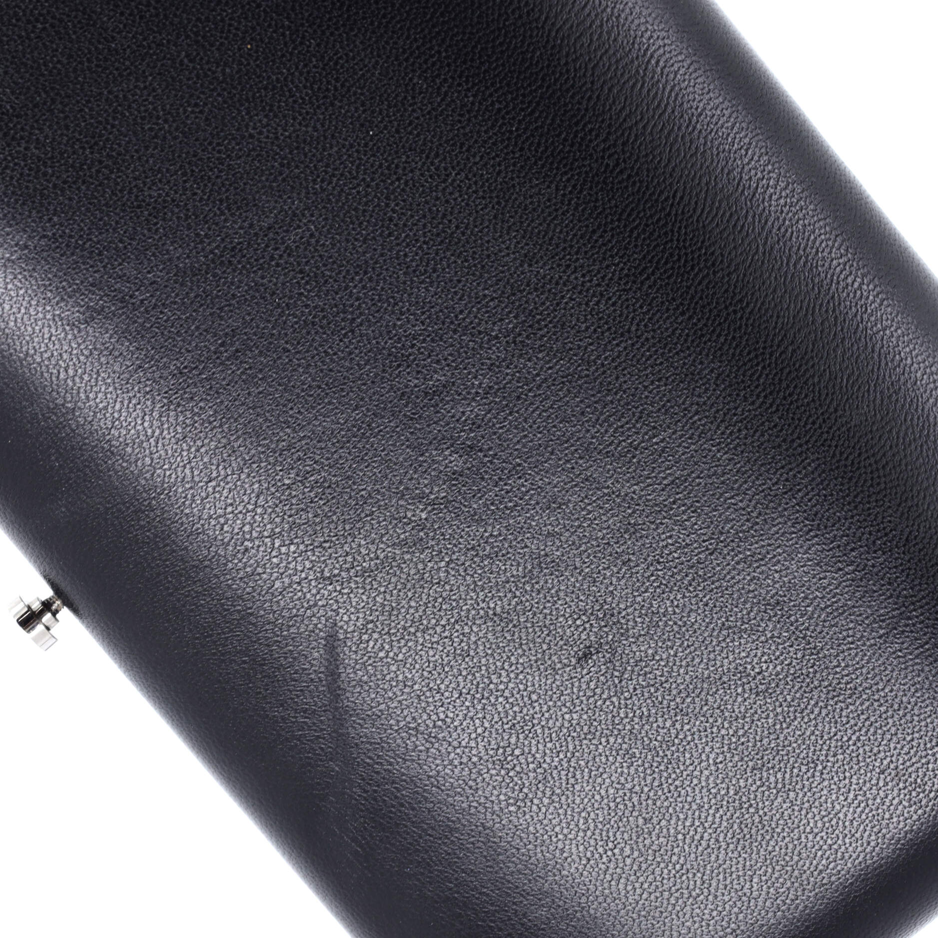 Logo Convertible Chain Box Clutch Leather