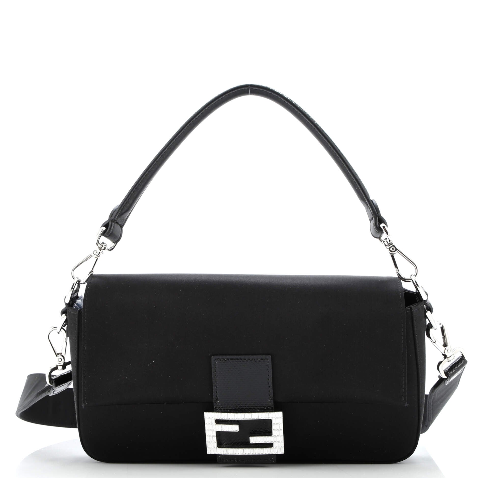 Baguette NM Bag Satin with Crystals and Karung Medium