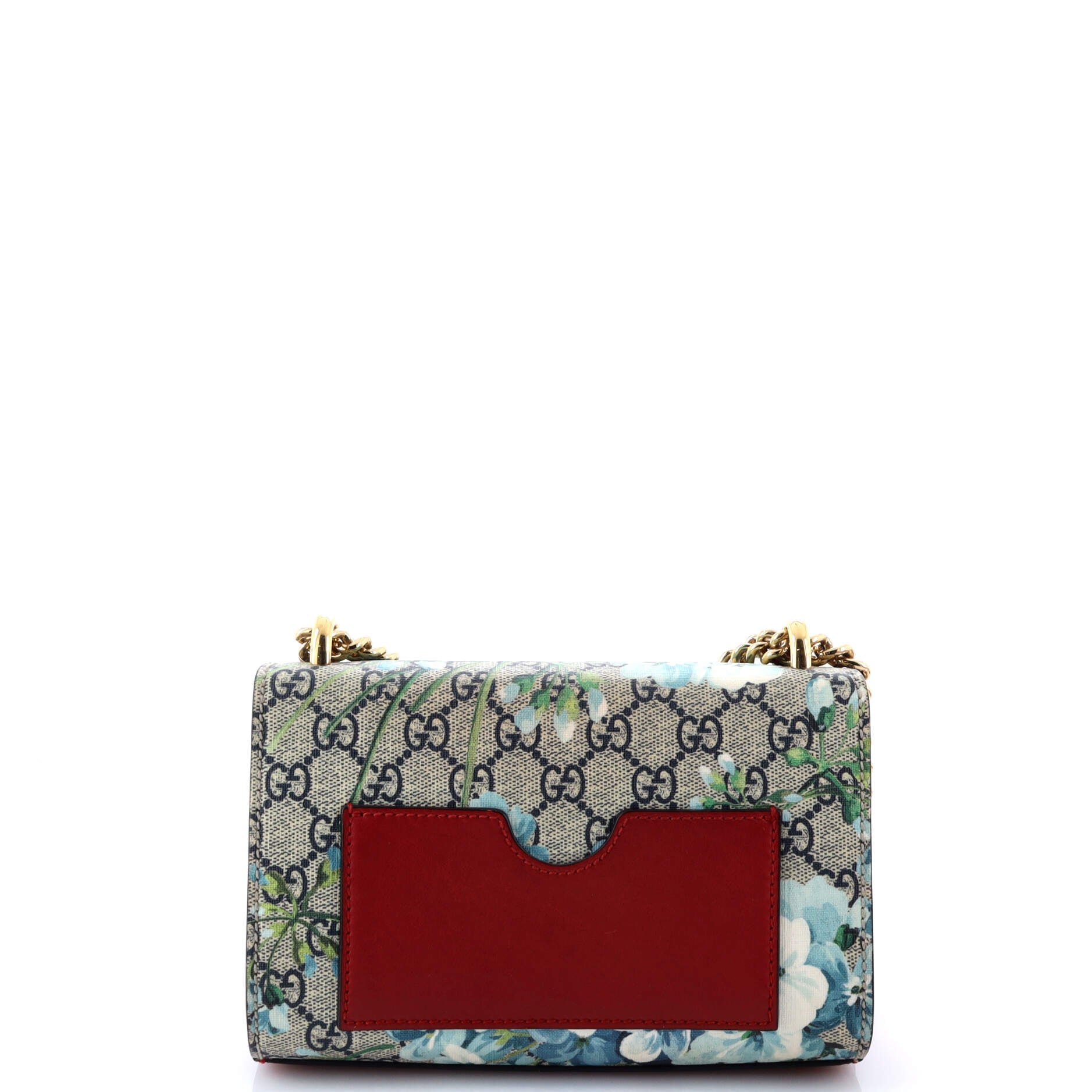 Padlock Shoulder Bag Blooms Print GG Coated Canvas Small