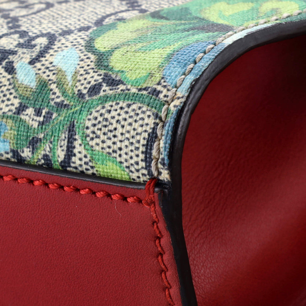 Padlock Shoulder Bag Blooms Print GG Coated Canvas Small
