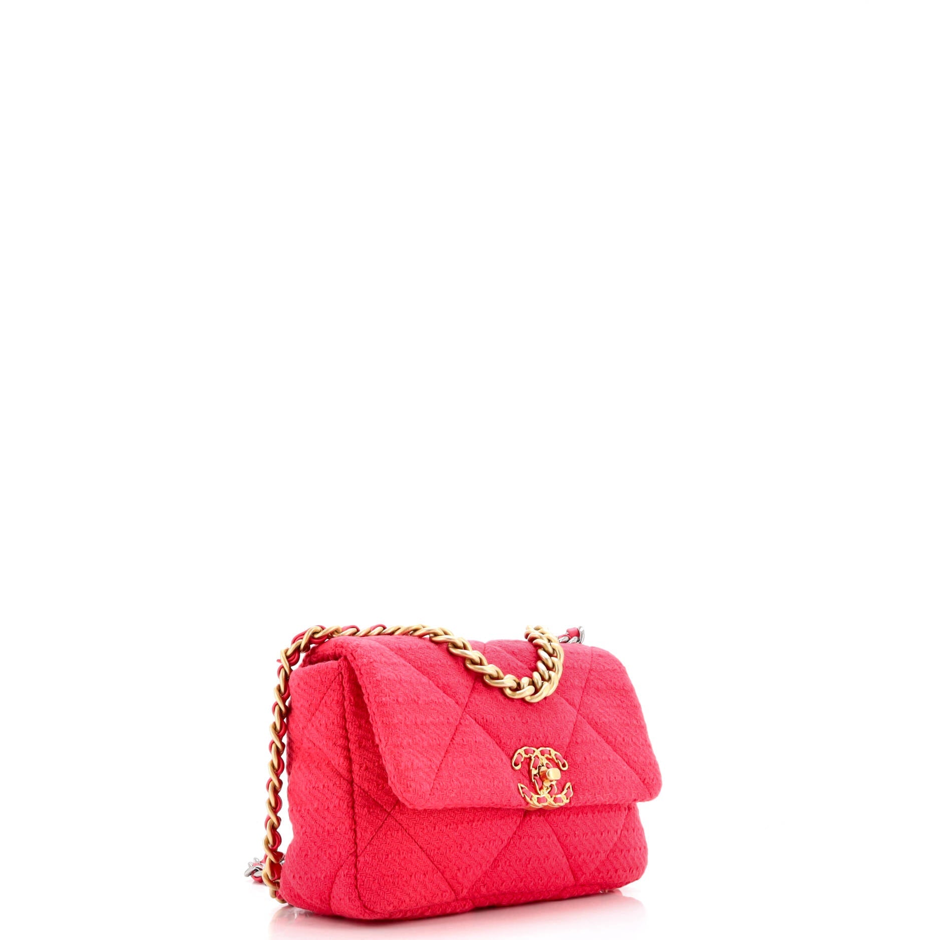 19 Flap Bag Quilted Tweed Medium
