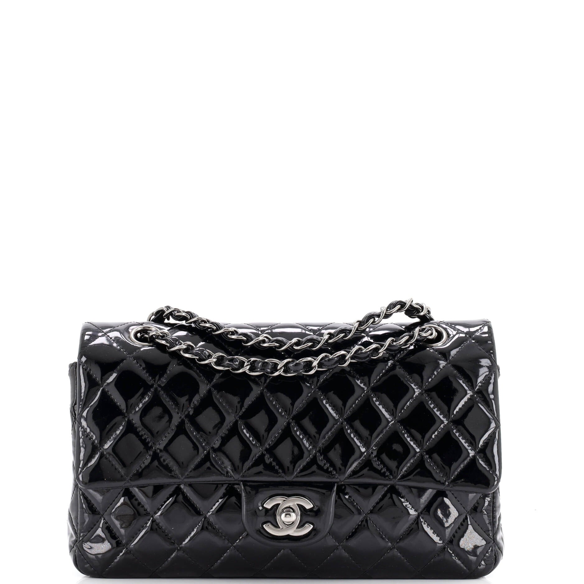 Classic Double Flap Bag Quilted Patent Medium