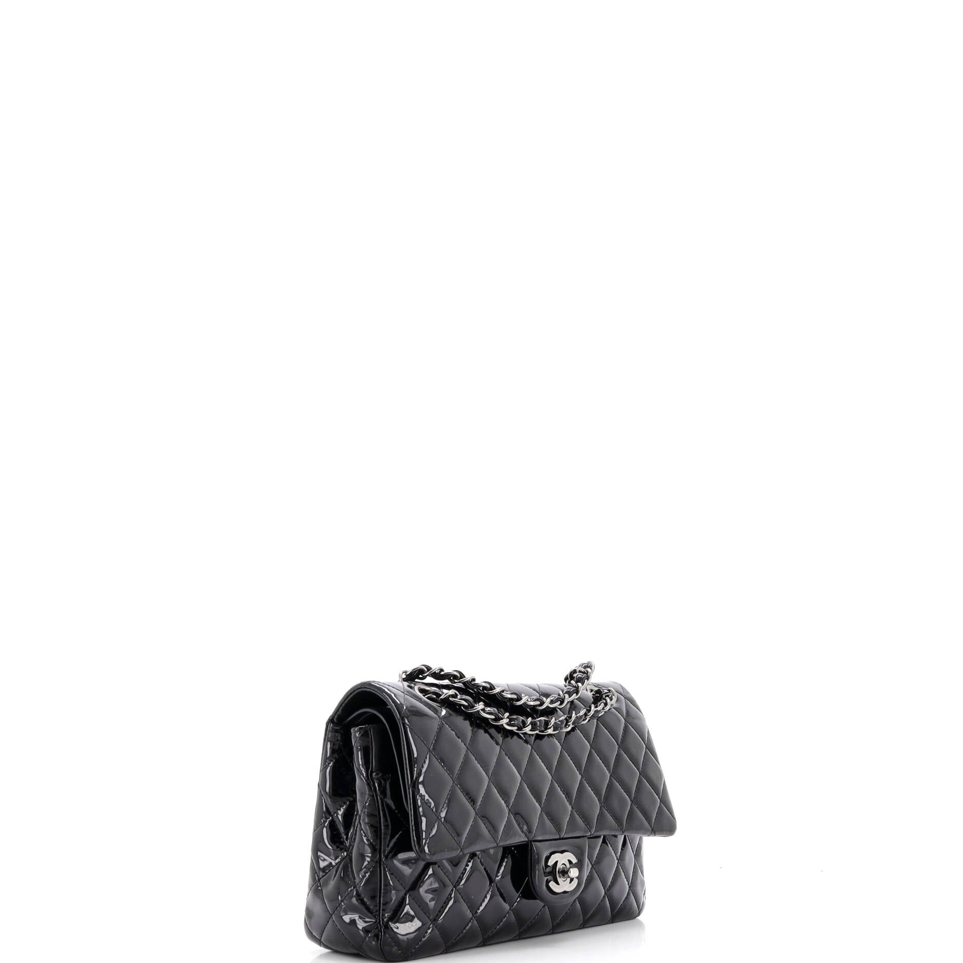 Classic Double Flap Bag Quilted Patent Medium
