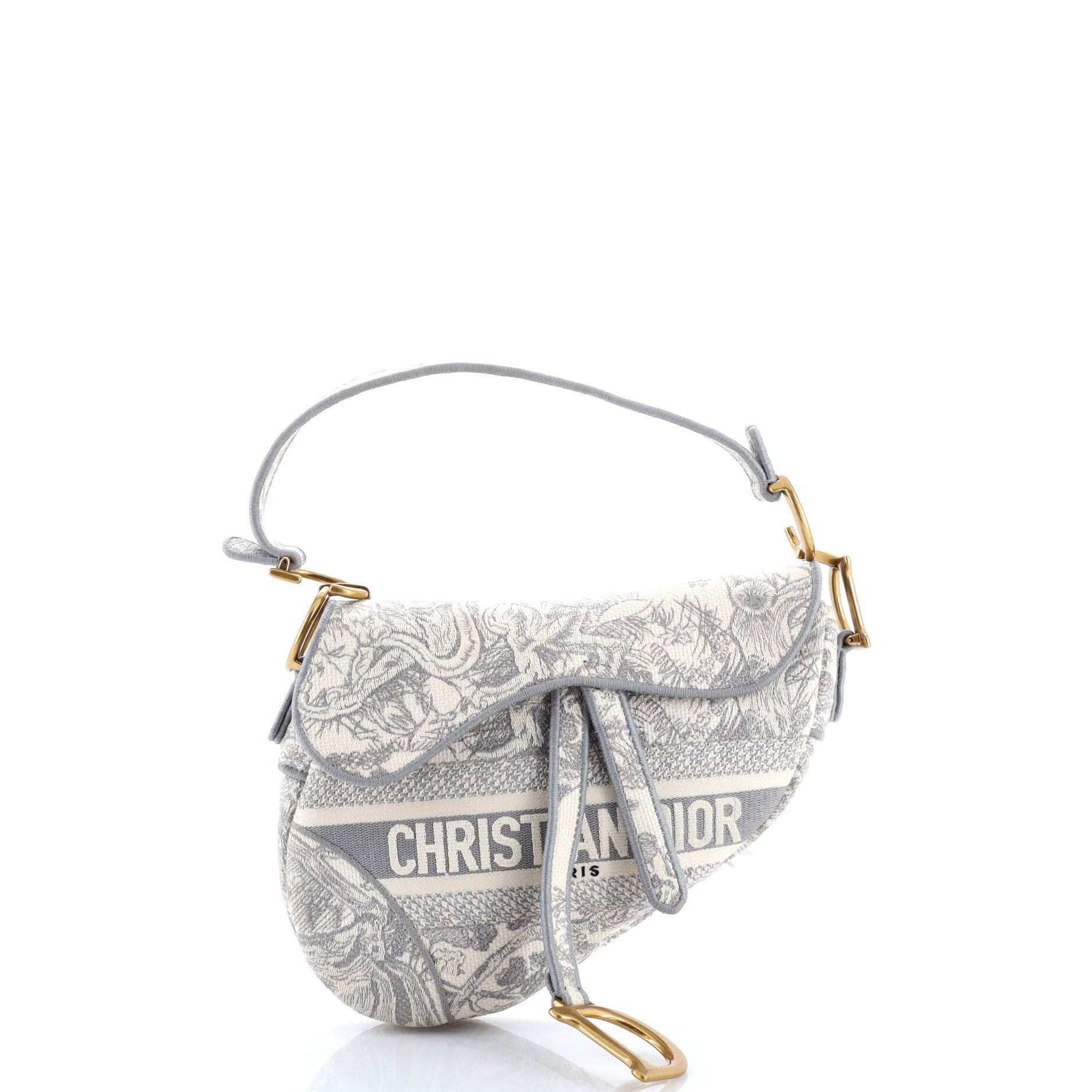 Saddle Bag Logo Embroidered Canvas Medium