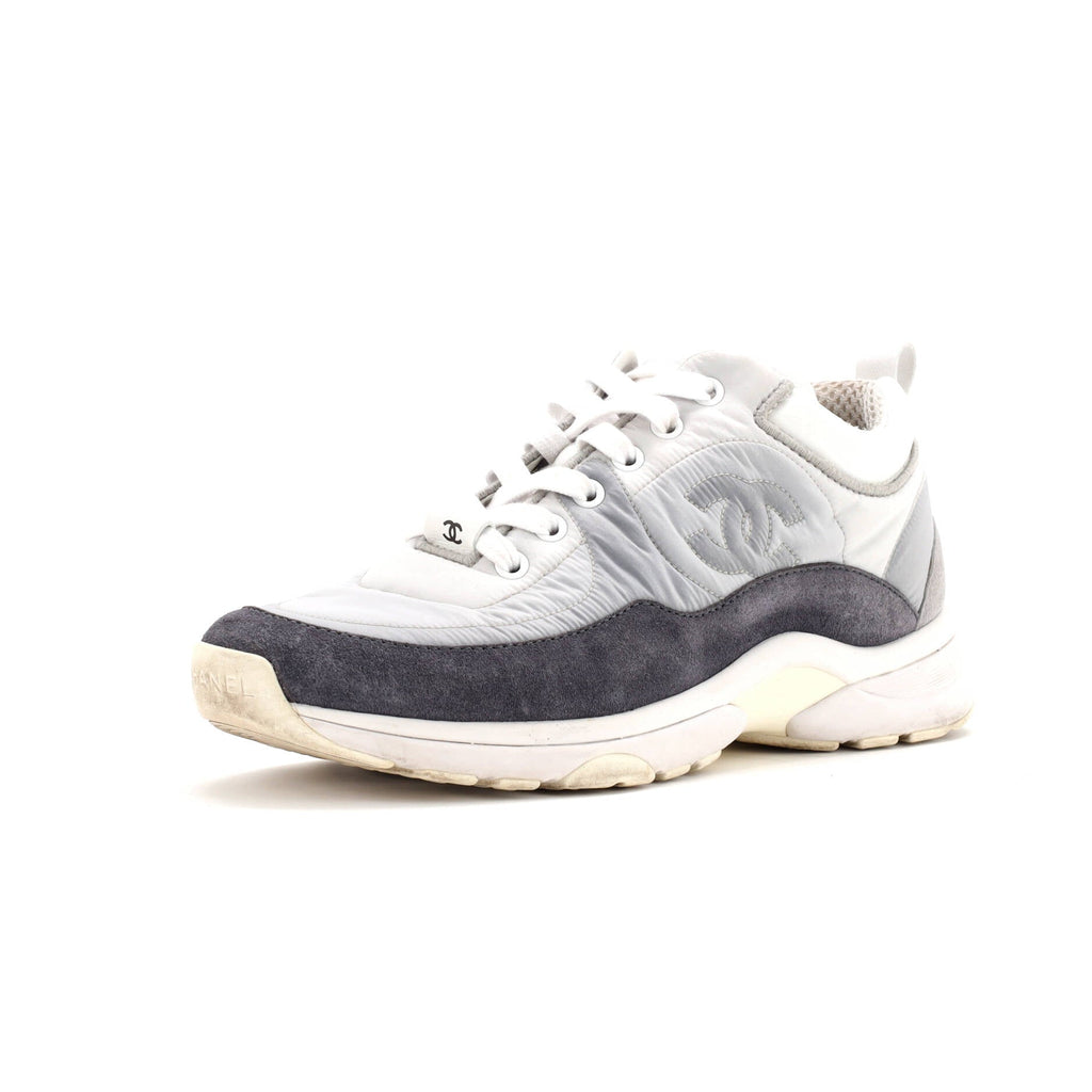 Women's CC Low-Top Sneakers Suede with Leather and Nylon