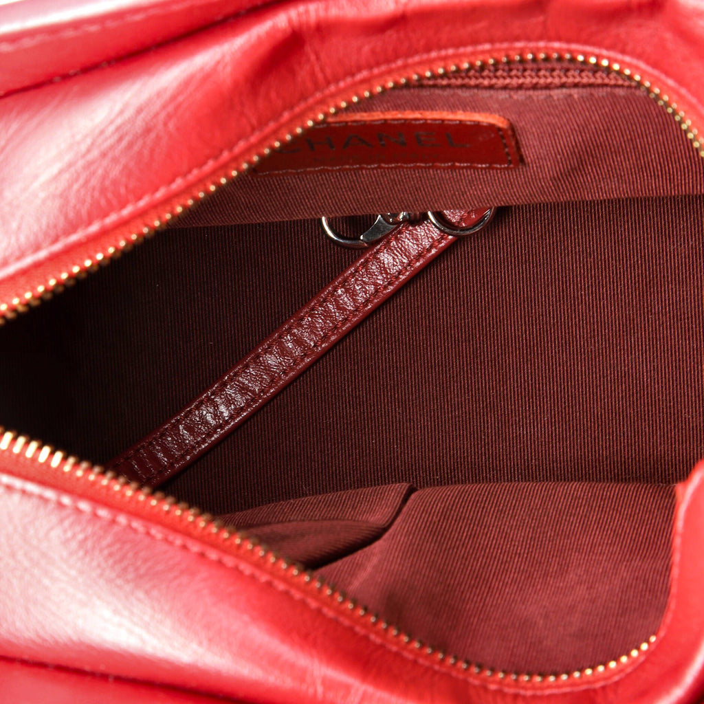 Gabrielle Hobo Chevron Aged Calfskin Small