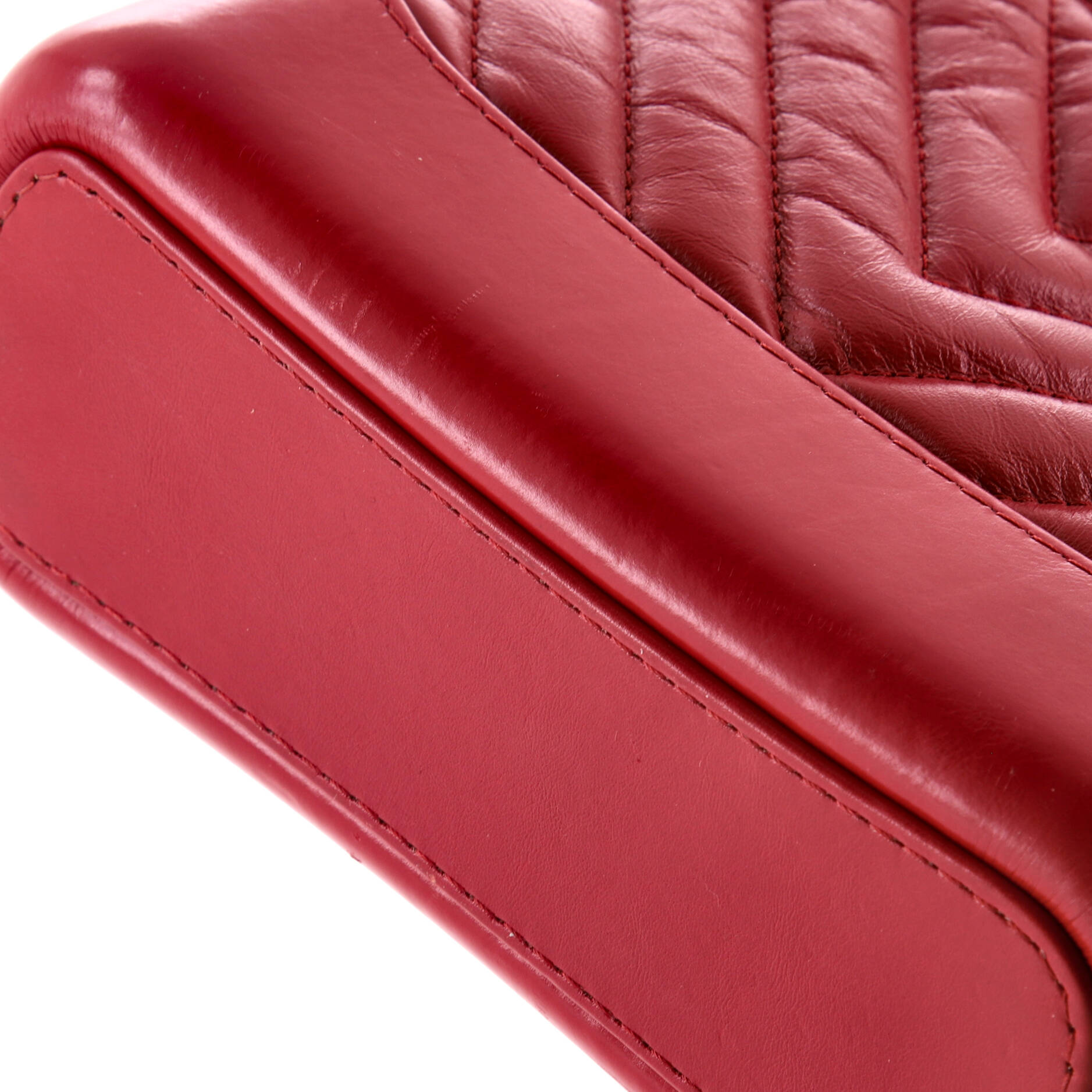 Gabrielle Hobo Chevron Aged Calfskin Small