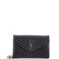 Classic Monogram Wallet on Chain Matelasse Chevron Leather Medium
