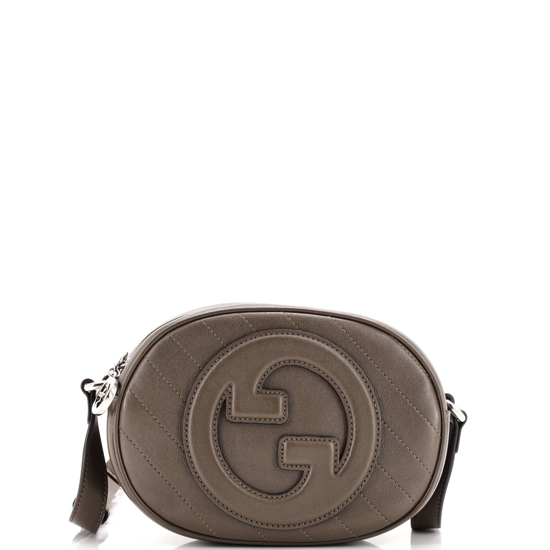 Blondie NM Round Camera Bag Diagonal Quilted Leather