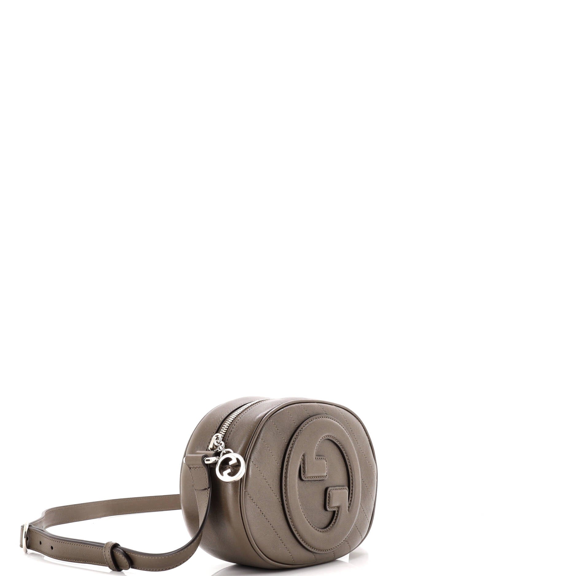 Blondie NM Round Camera Bag Diagonal Quilted Leather