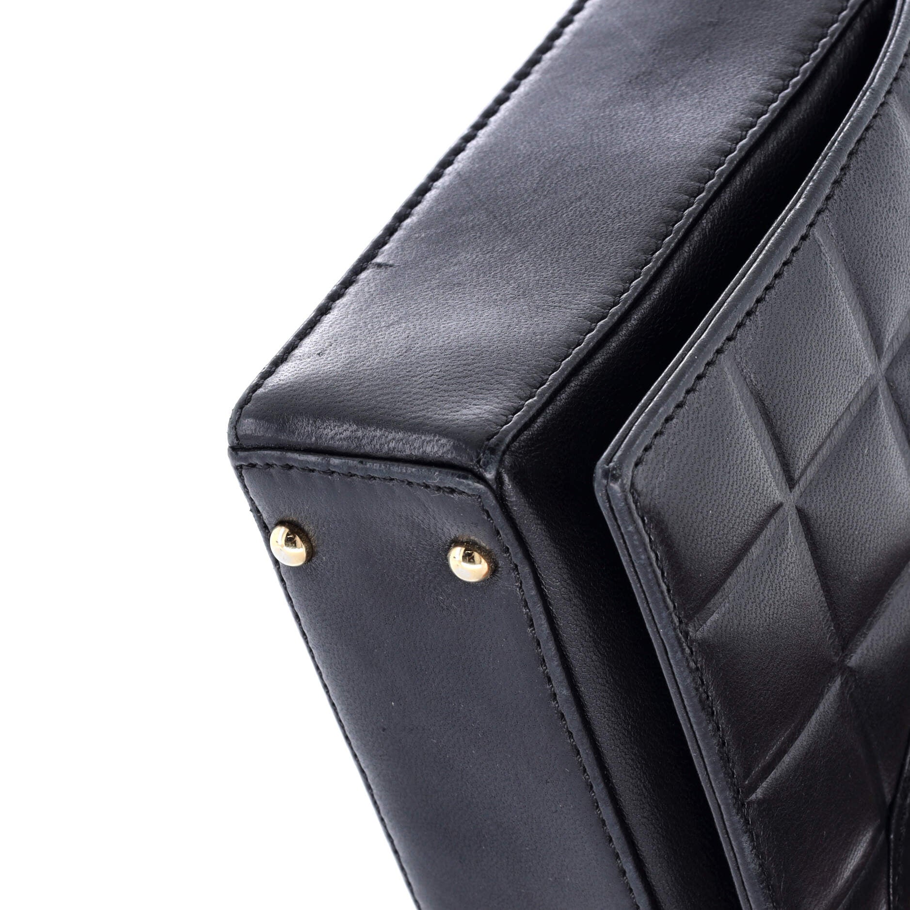 Chocolate Bar CC Flap Bag Quilted Leather East West