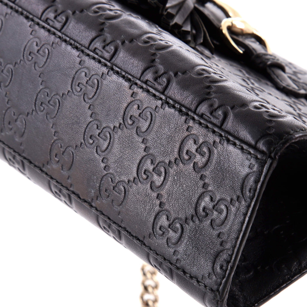 Emily Chain Flap Bag Guccissima Leather Medium