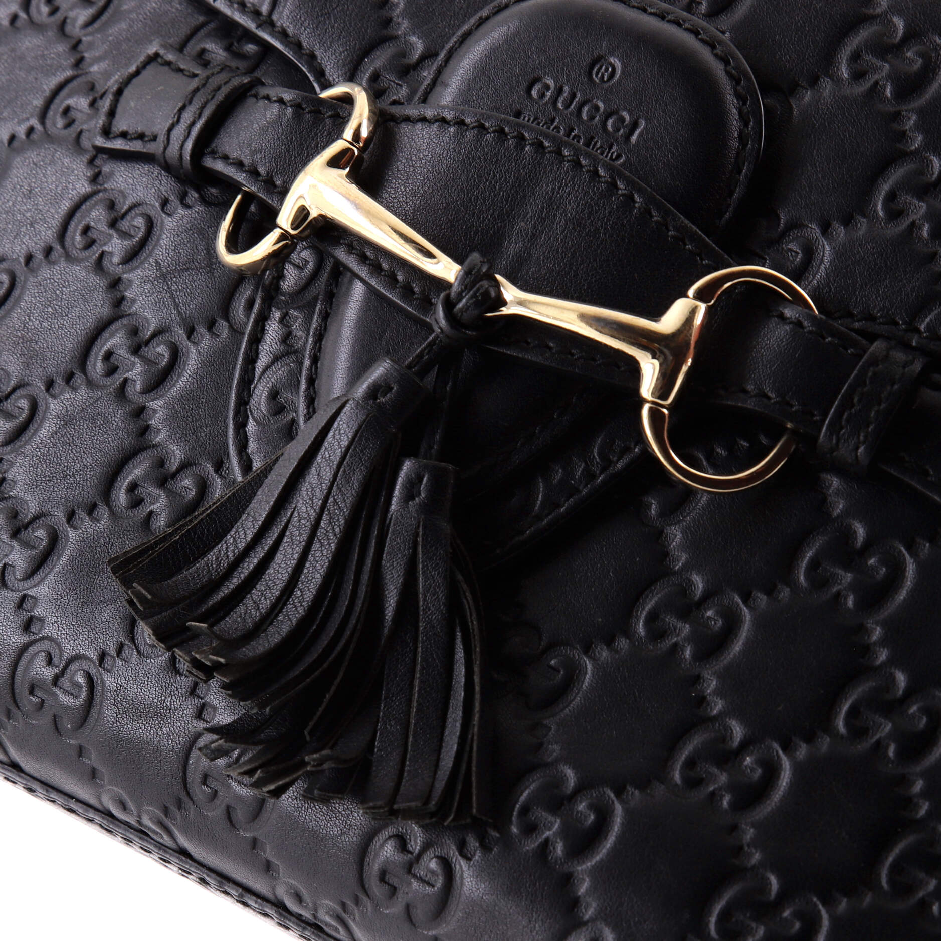 Emily Chain Flap Bag Guccissima Leather Medium