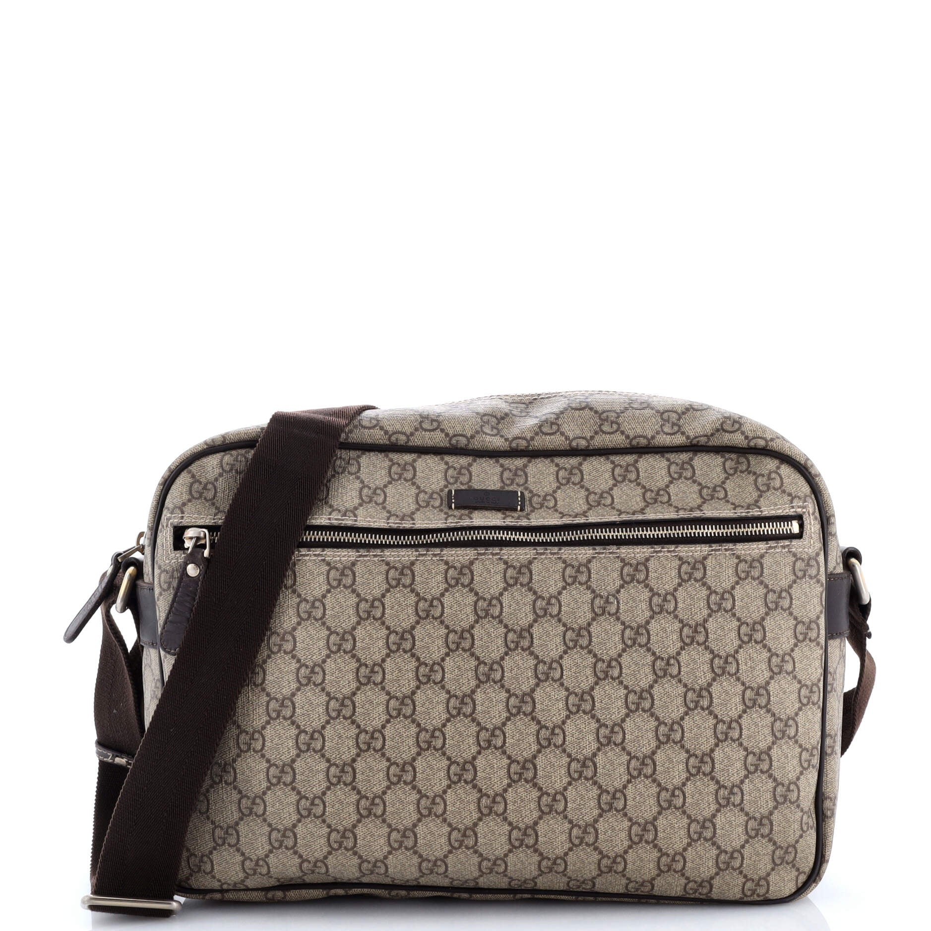 Front Zip Camera Bag GG Coated Canvas Large