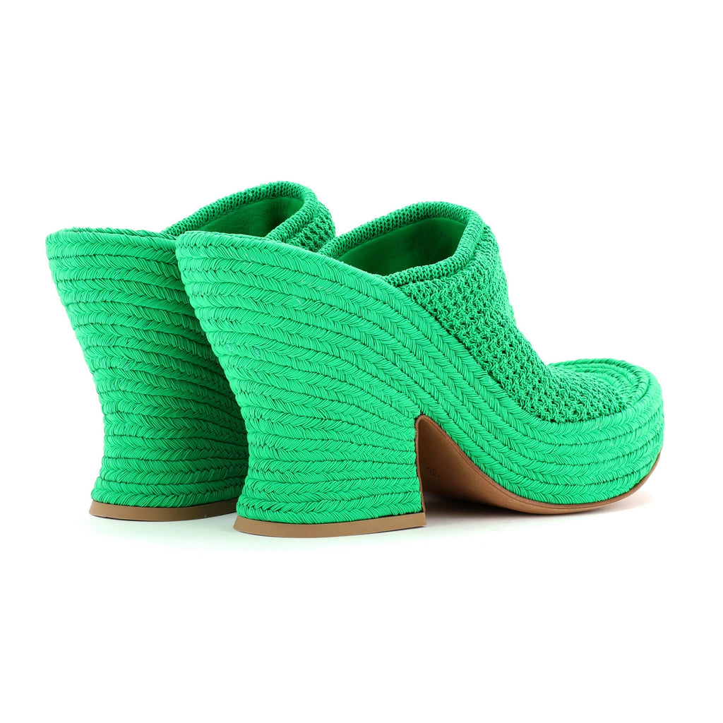 Women's Slide Platform Wedge Sandals Knit Fabric