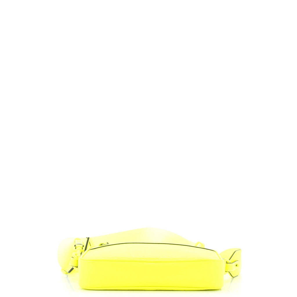 Front Zip Crossbody Bag GG Rubber Effect Leather Small