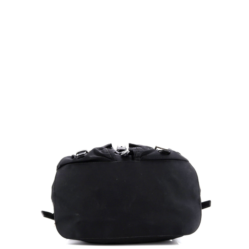 Vela Double Front Pocket Backpack Tessuto with Saffiano Leather Medium