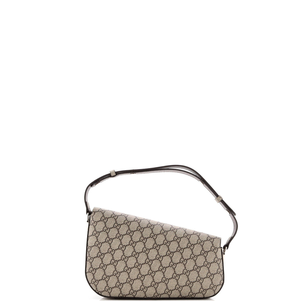 Horsebit 1955 Asymmetric Shoulder Bag GG Coated Canvas Small