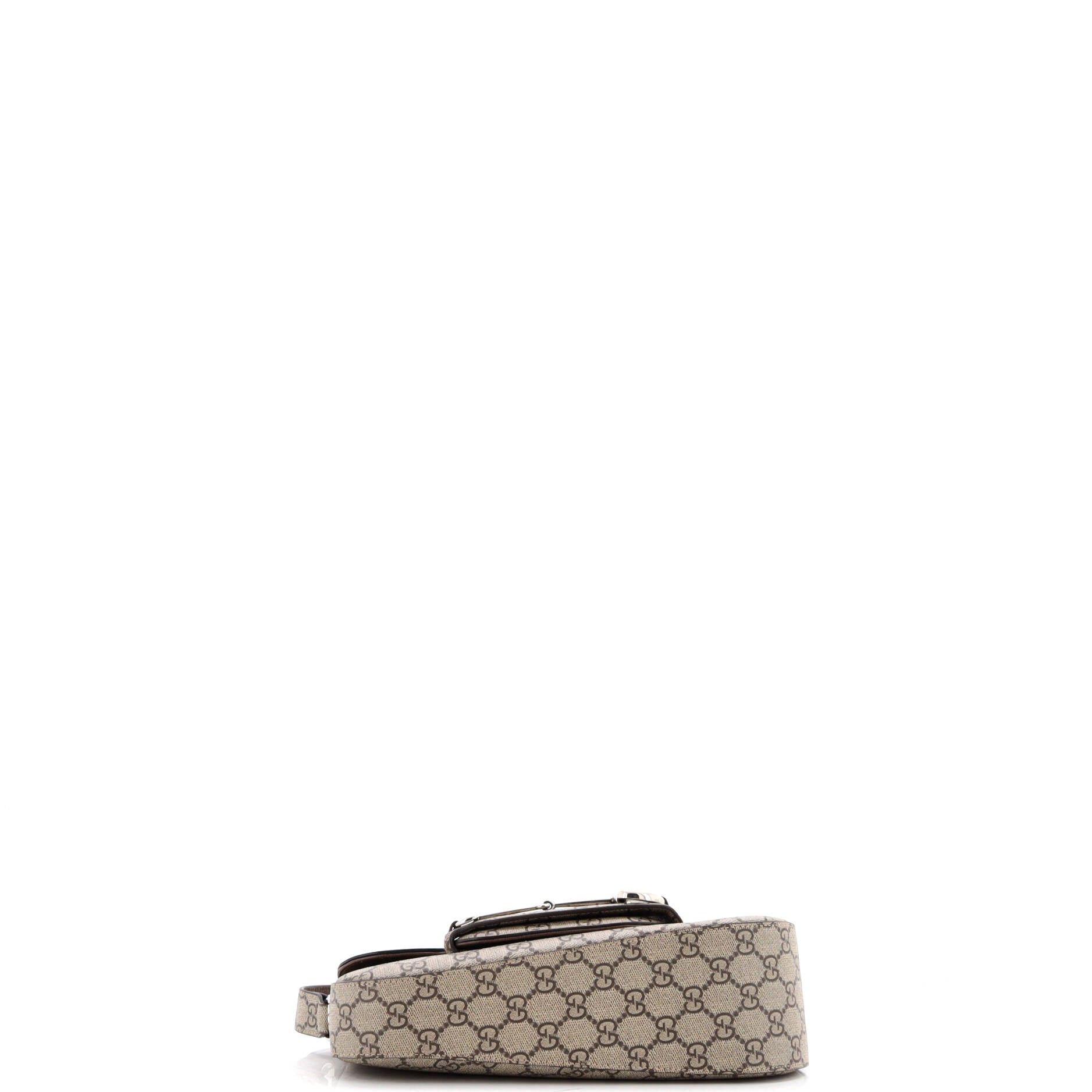 Horsebit 1955 Asymmetric Shoulder Bag GG Coated Canvas Small