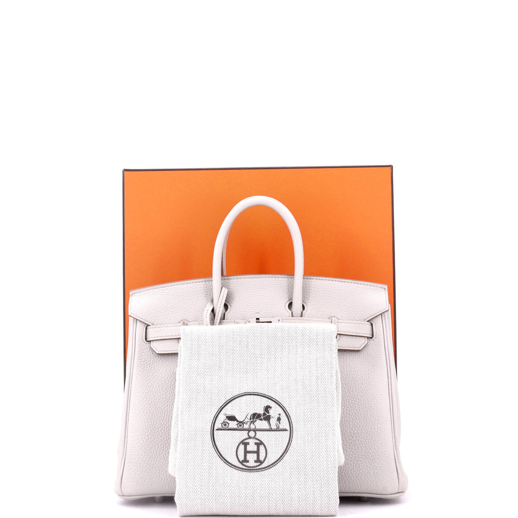 Birkin Handbag Light Togo with Palladium Hardware 25