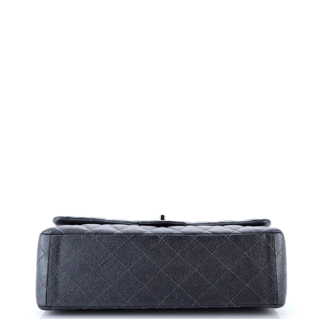 Classic Double Flap Bag Quilted Caviar Maxi
