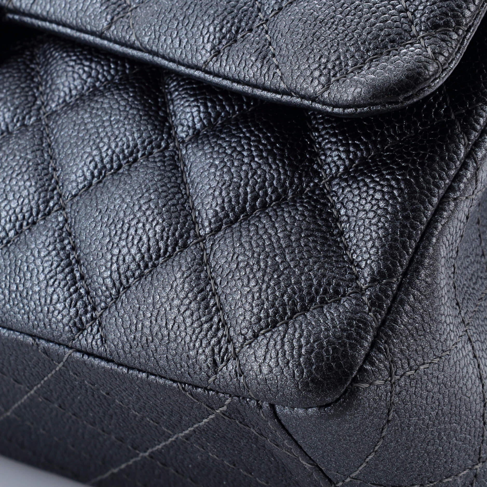 Classic Double Flap Bag Quilted Caviar Maxi