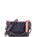 Gabrielle Hobo Chevron Aged Calfskin Small