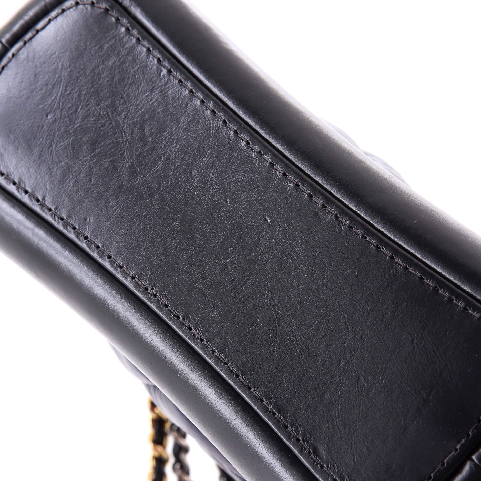 Gabrielle Hobo Chevron Aged Calfskin Small