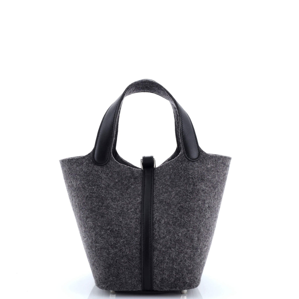 Picotin Lock Bag Felt with Leather PM