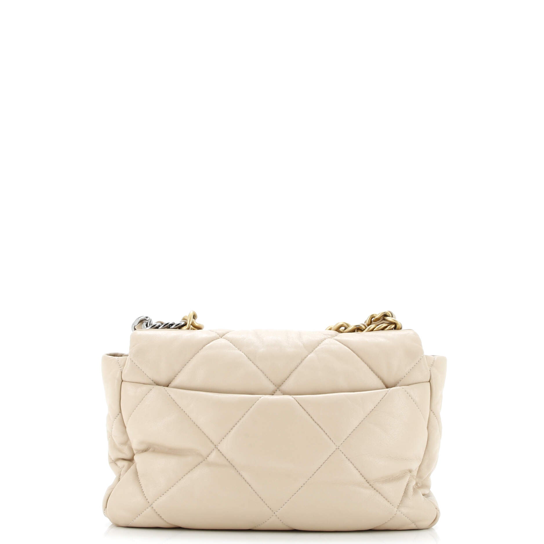 19 Flap Bag Quilted Leather Large