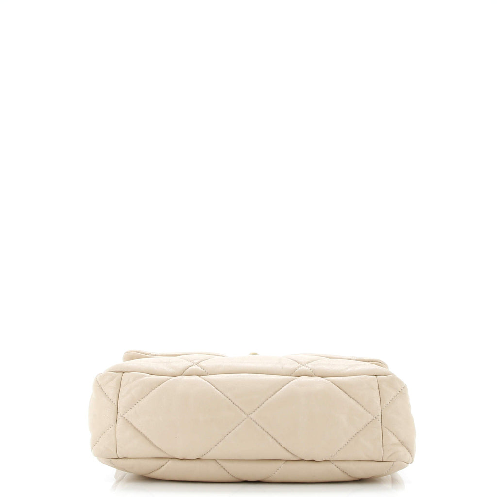 19 Flap Bag Quilted Leather Large