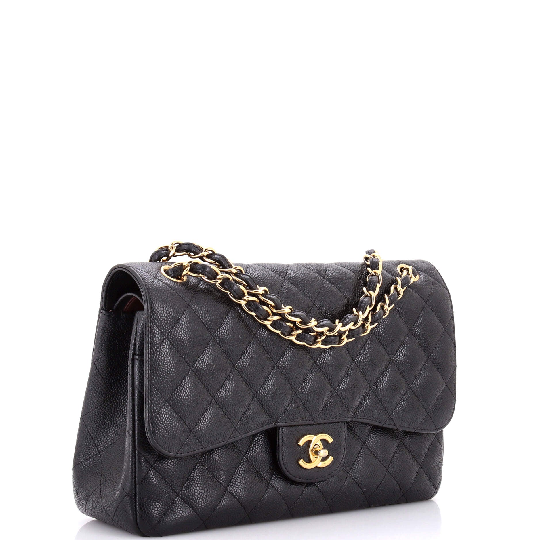 Classic Double Flap Bag Quilted Caviar Jumbo