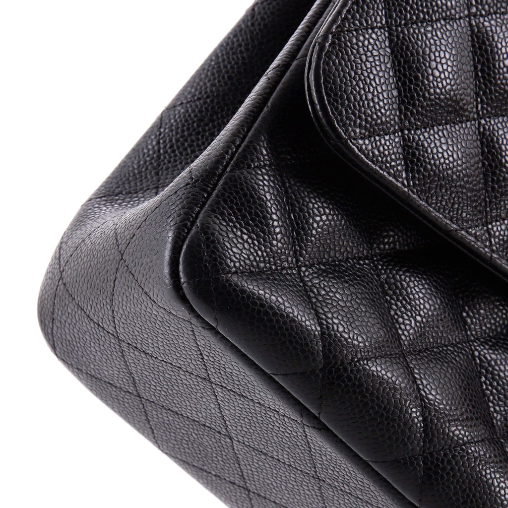 Classic Double Flap Bag Quilted Caviar Jumbo