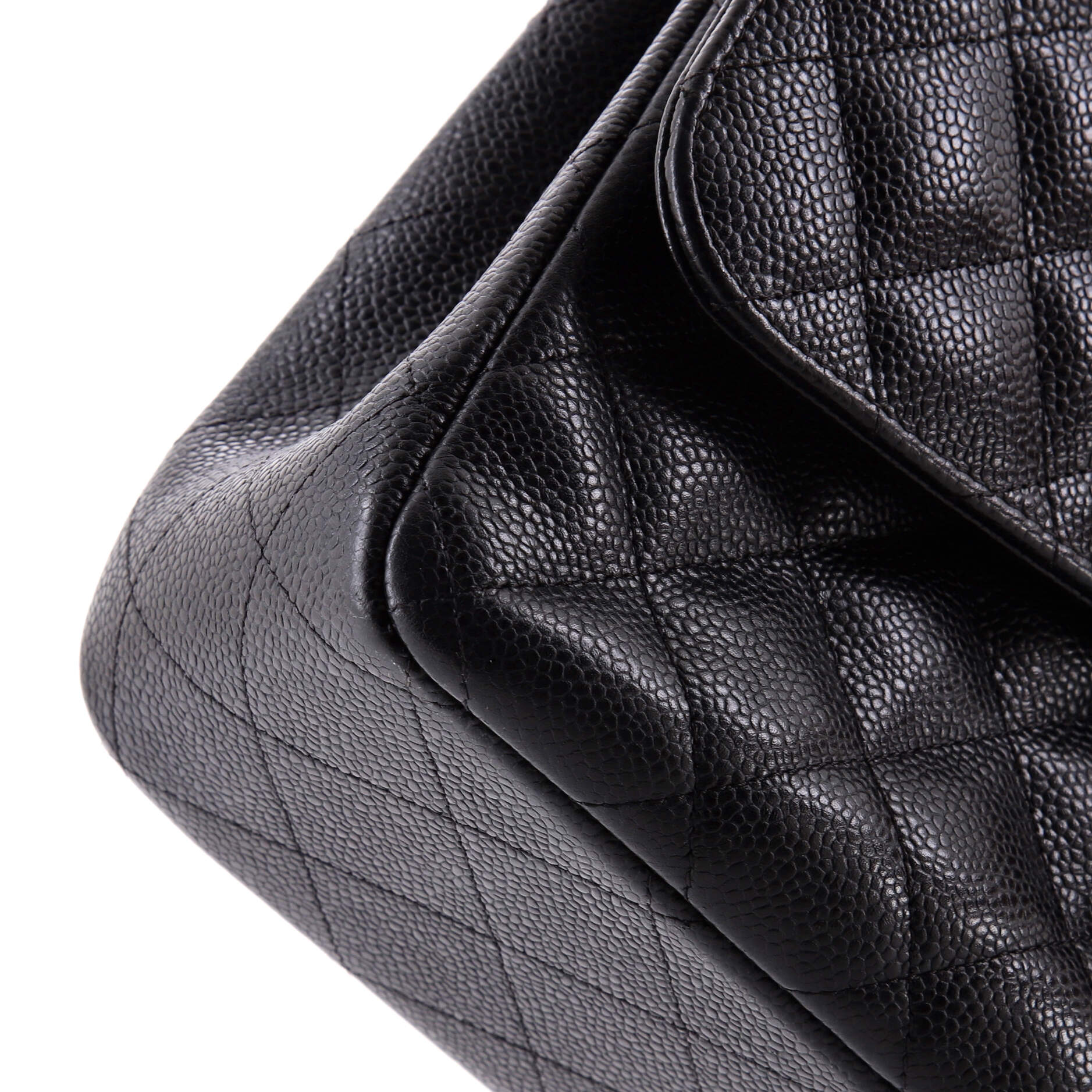 Classic Double Flap Bag Quilted Caviar Jumbo