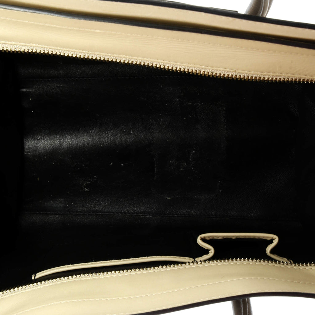Bicolor Luggage Bag Leather Mini