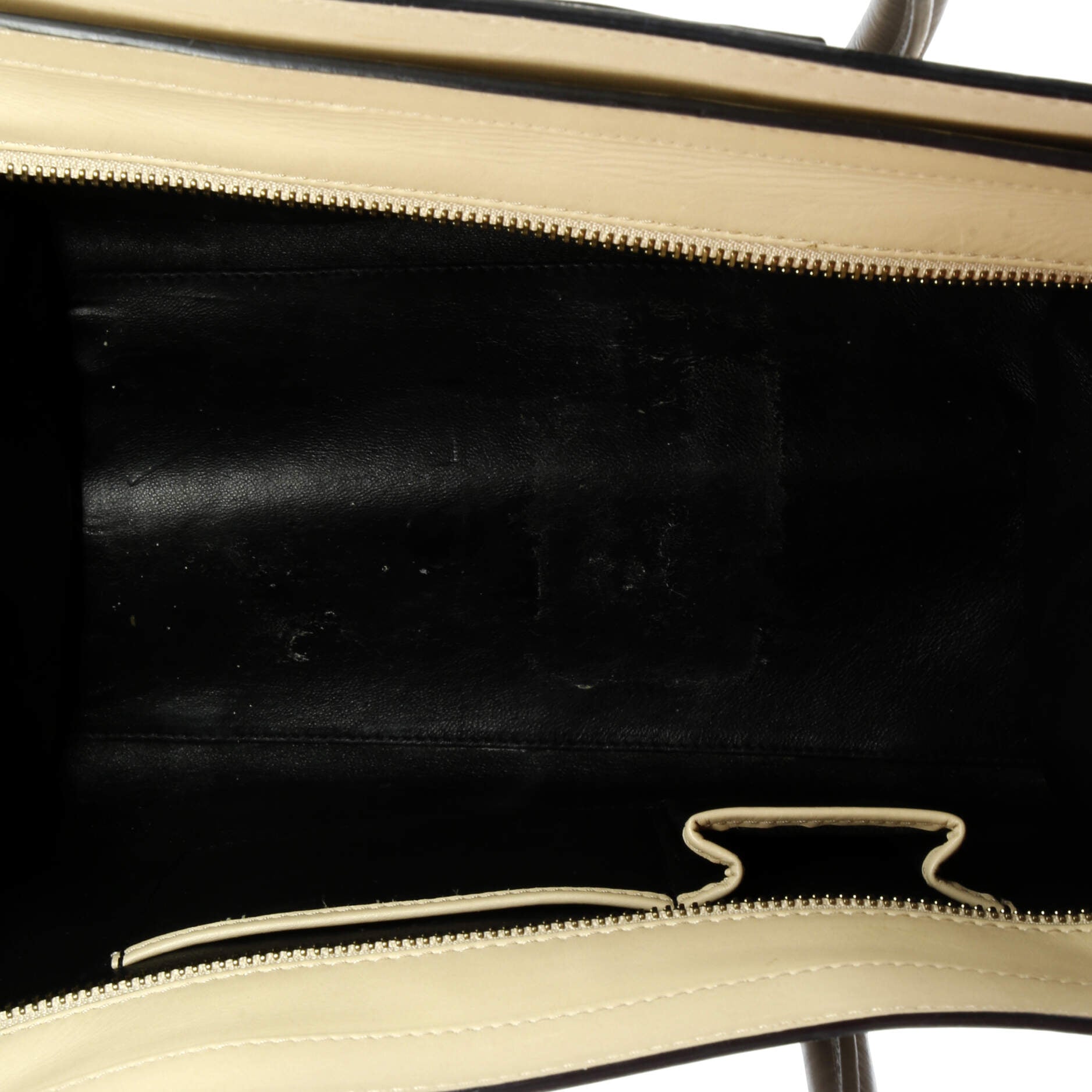 Bicolor Luggage Bag Leather Mini