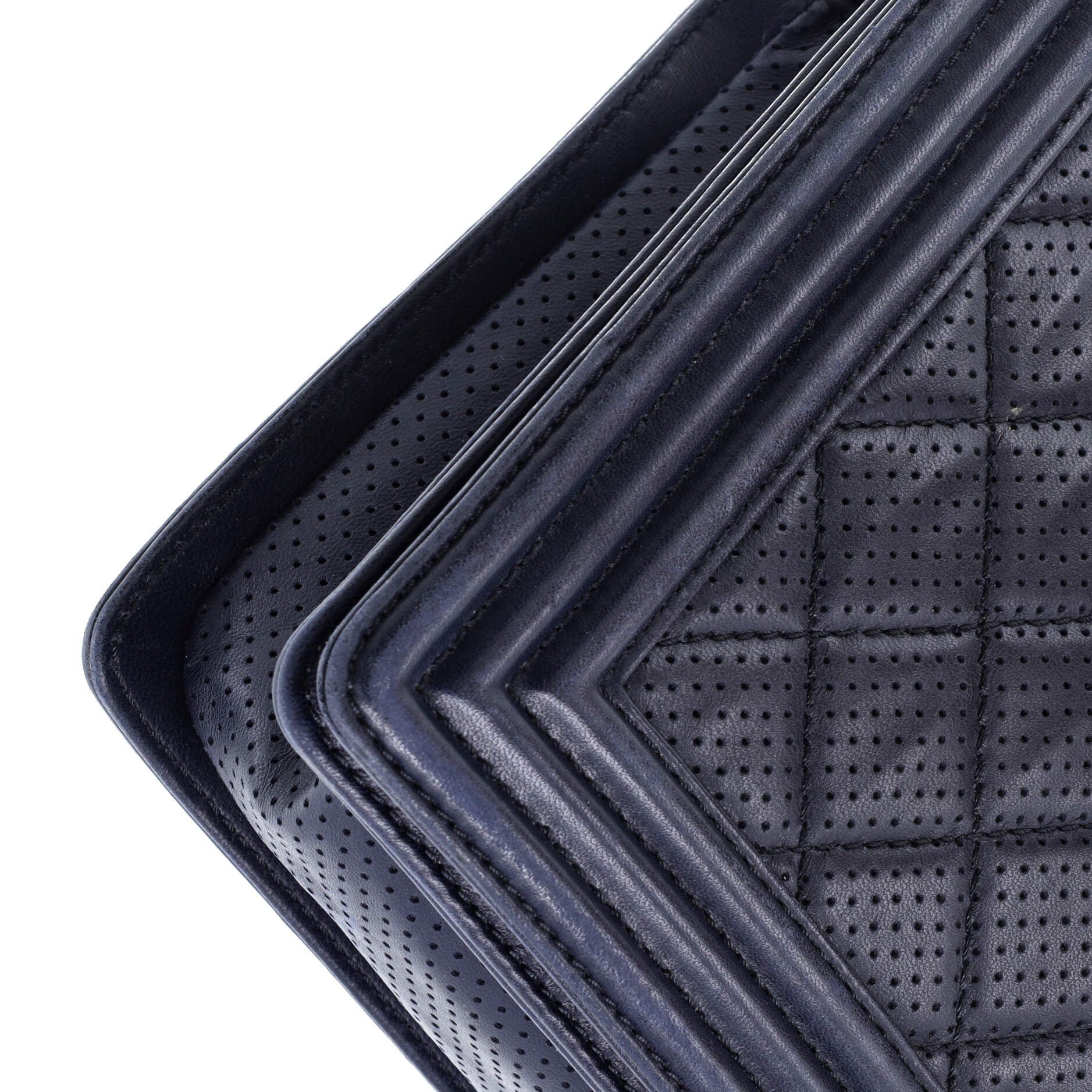 Boy Flap Bag Quilted Perforated Lambskin New Medium