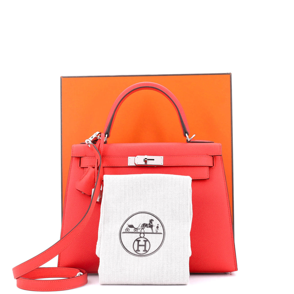 Kelly Handbag Rose Texas Epsom with Palladium Hardware 28