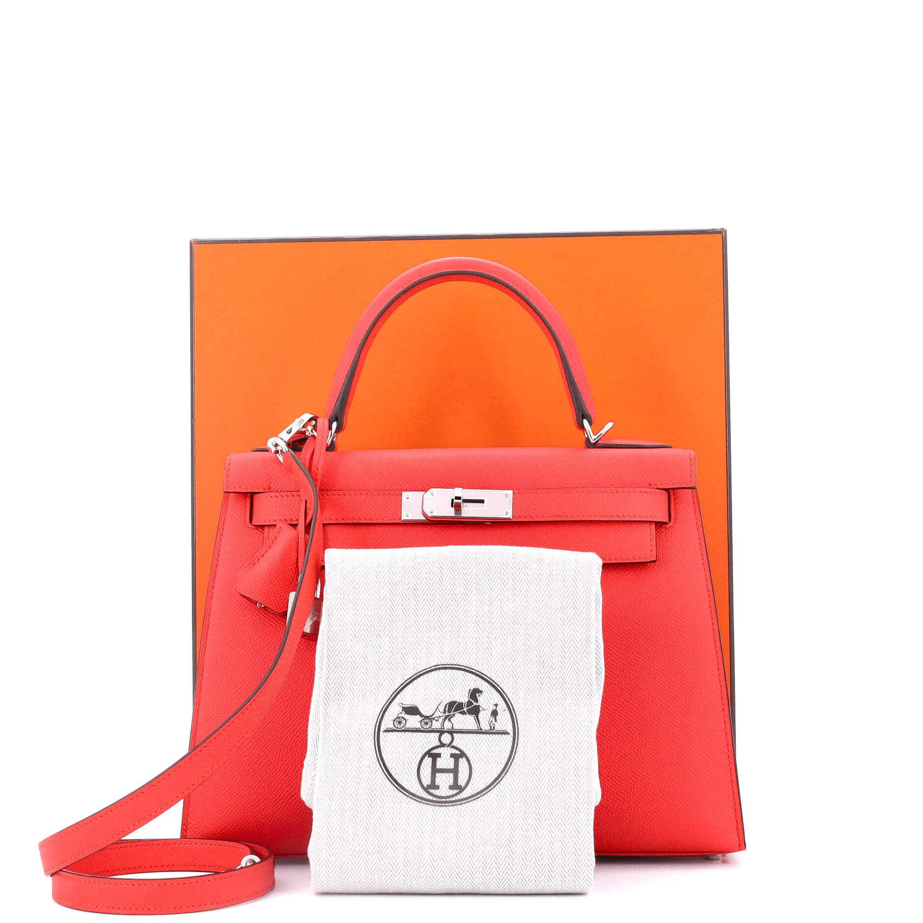 Kelly Handbag Rose Texas Epsom with Palladium Hardware 28
